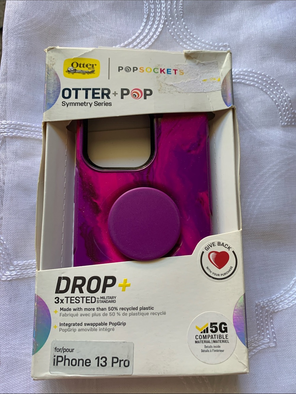 OtterBox Otter+Pop Symmetry Series Case with PopGrip - Magenta Purple